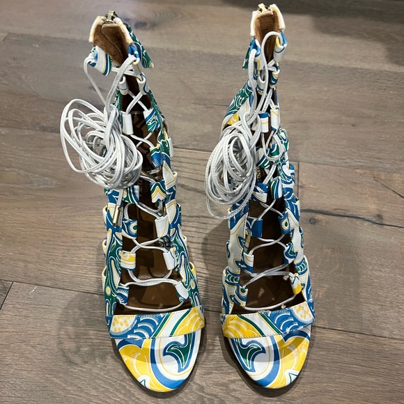 Gorgeous Aquazzura Heels!  Size 37.  Worn one time and perfect condition! - Picture 3 of 5